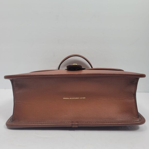 Coach Restored Willis Top Handle Women's Brass 1941 Glove Tanned Saddle Bag - Picture 8 of 11
